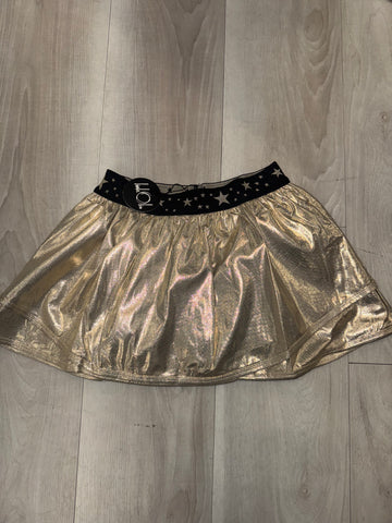 Little Olin - Gold Gathered Mini Skort