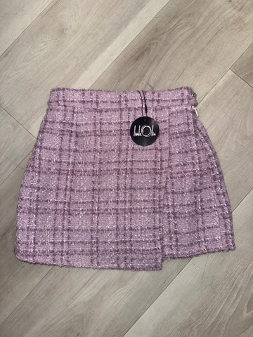 Little Olin - Lavender Tweed Ruffle Skort