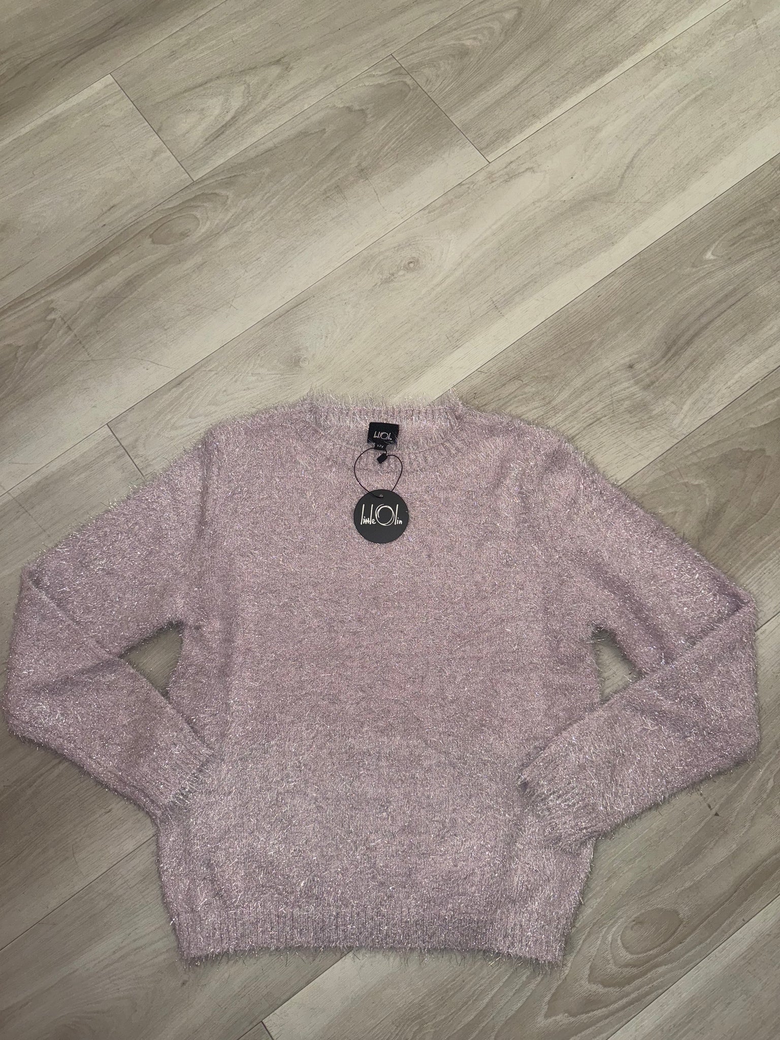 Little Olin - Pink Fuzzy Sweater