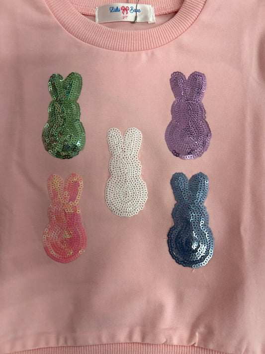 Lulu Bebe - Sequin Peeps Puff Sleeve Top