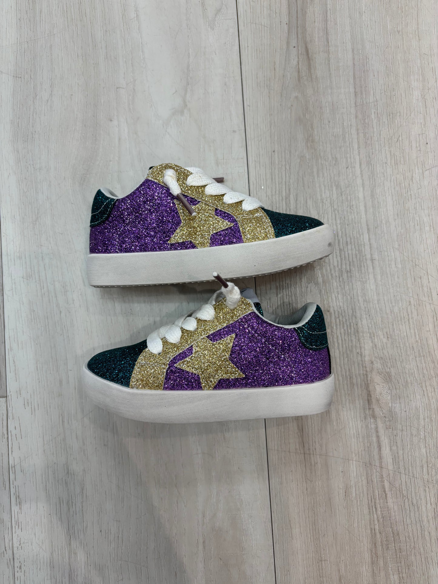 Belle Cher - Glitter Mardi Gras Star Shoes