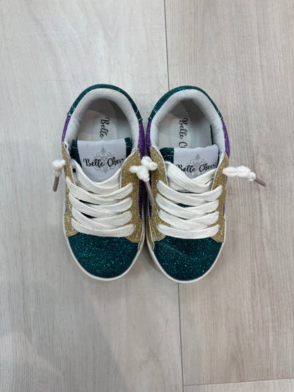 Belle Cher - Glitter Mardi Gras Star Shoes