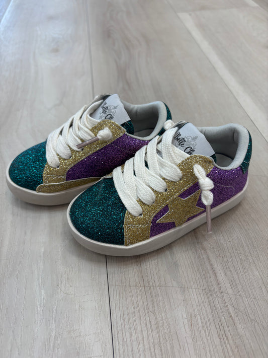 Belle Cher - Glitter Mardi Gras Star Shoes