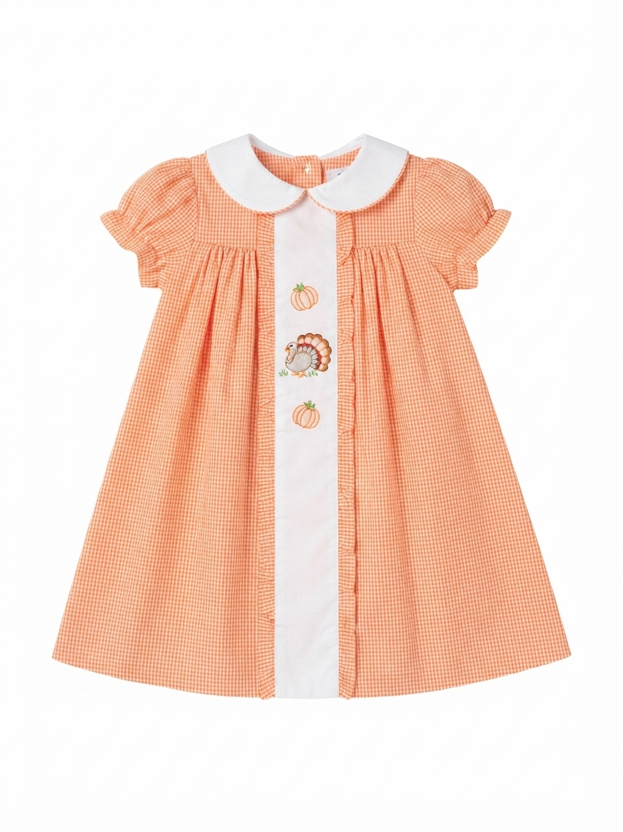 Bailey Boys - Orange Turkey Collared Float Dress