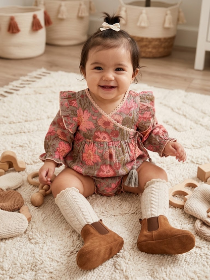 Yo Baby - Rosy Garden Long Sleeve Bubble