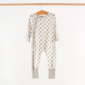 Nola Tawk - Black & Gold Fleur De Lis Cotto Pajamas Stripe Trim