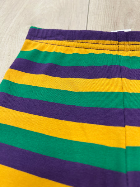 Lulu Bebe - Mardi Gras Striped Leggings