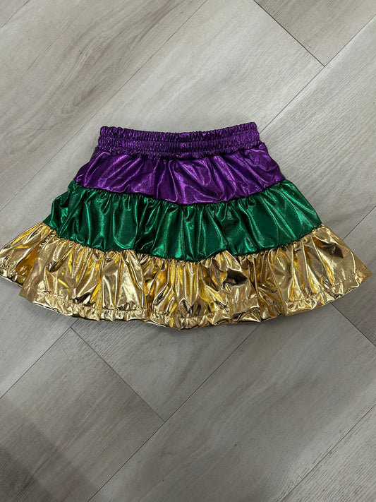 Belle Cher - Mardi Gras Metallic Skort