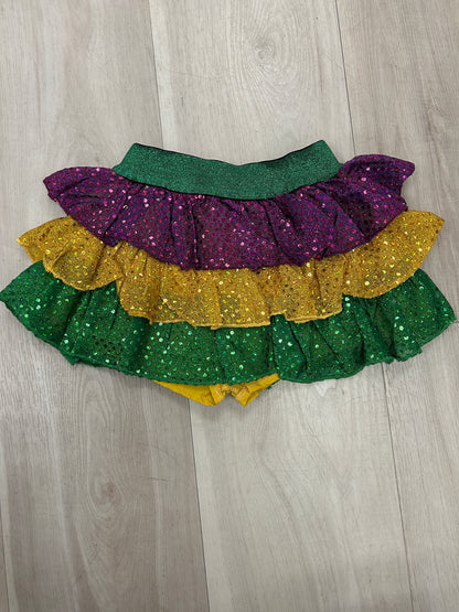 Evie's Backyard - 3 Color Mardi Gras Skirt