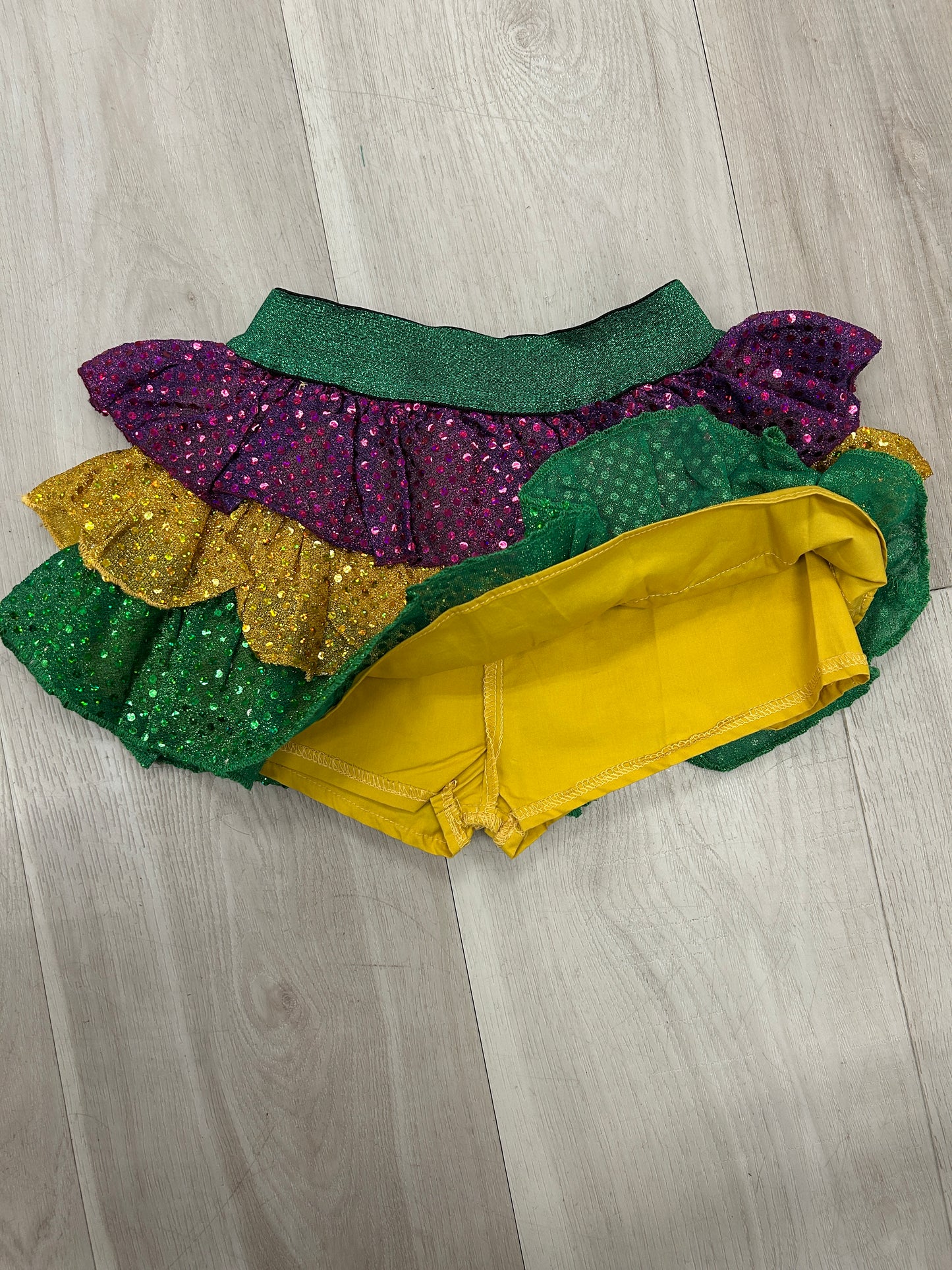 Evie's Backyard - 3 Color Mardi Gras Skirt