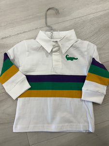 Lulu Bebe - Mardi Gras Rugby Collared Shirt