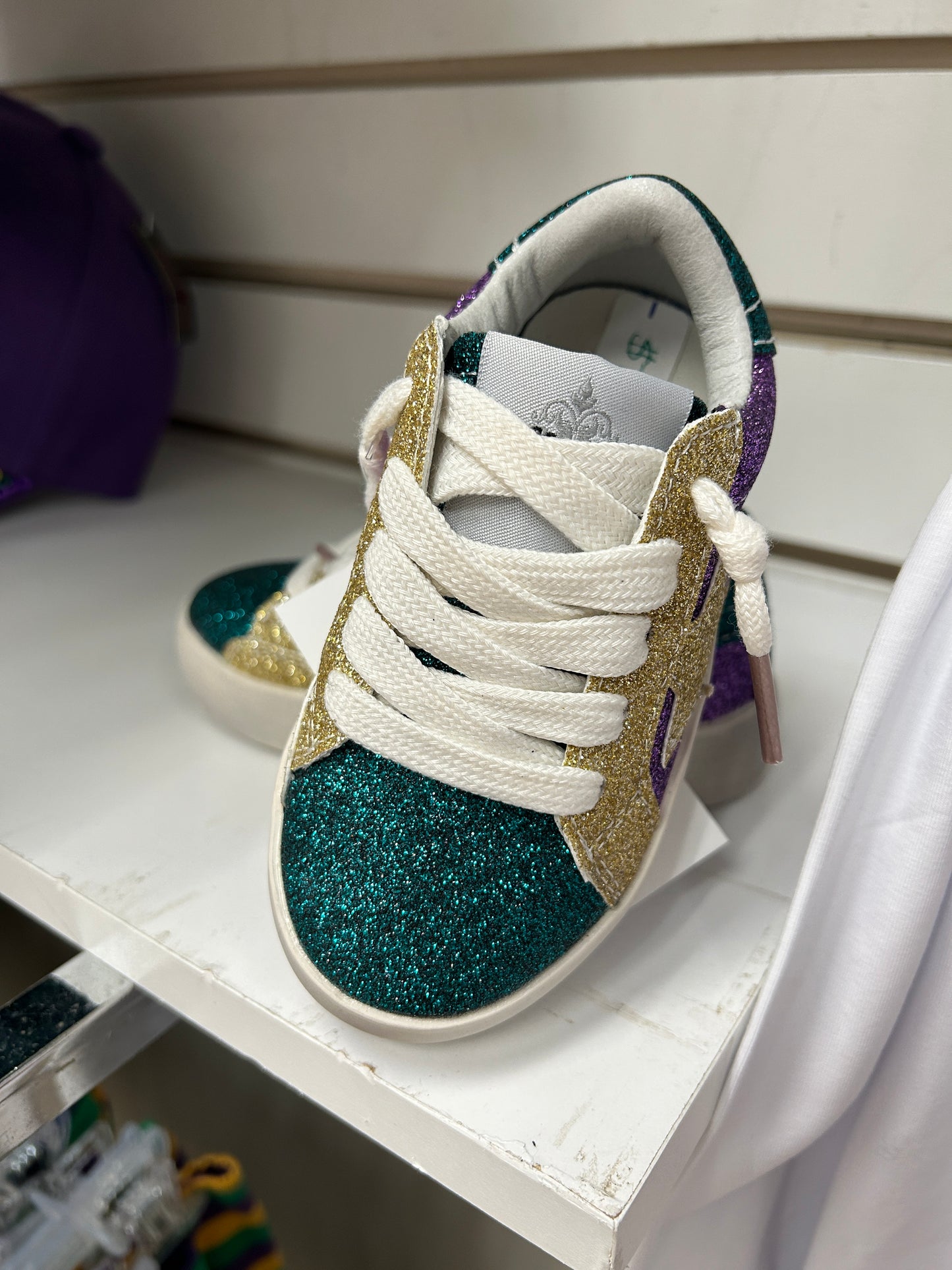 Belle Cher - Glitter Mardi Gras Star Shoes