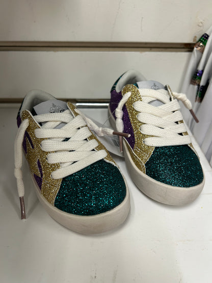 Belle Cher - Glitter Mardi Gras Star Shoes