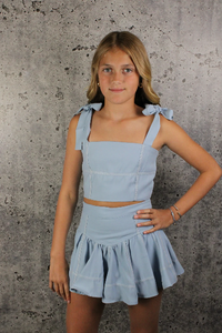 If So - Blue Colored Stitch Skort