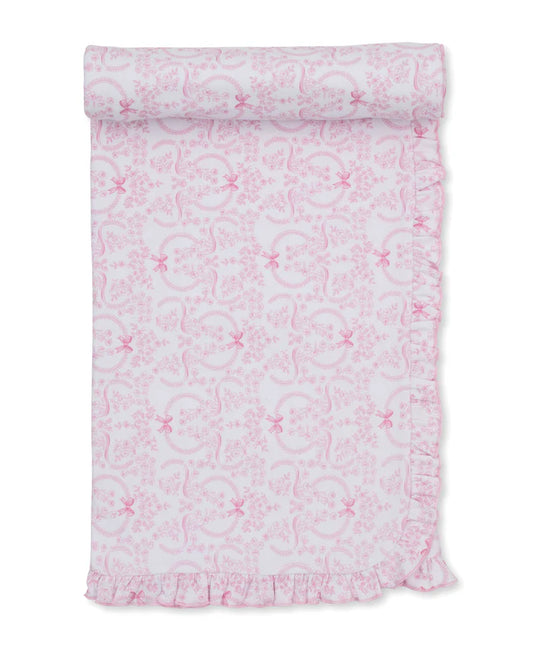 Kissy Kissy - Delicate Blooming Bows Pink Blanket