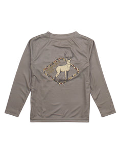 Properly Tied Whitetail Deer Performance L/S Tee