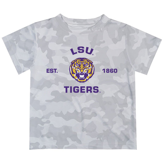 Vive La Fete - LSU Tigers Light Gray Camo Tee