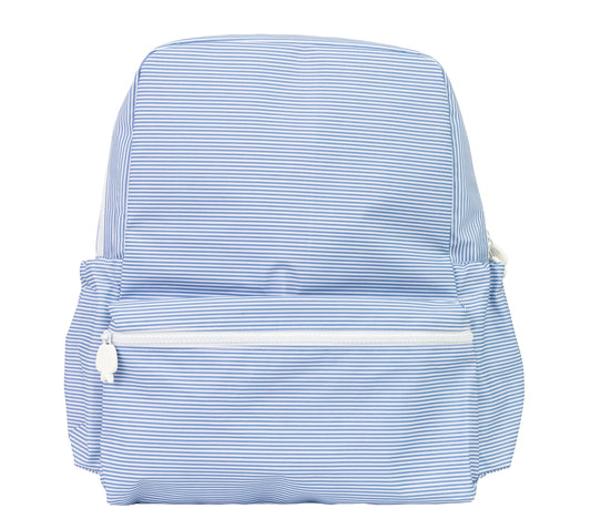 Apple Of My Isla - The Backpack in Navy Mini Stripe - Large