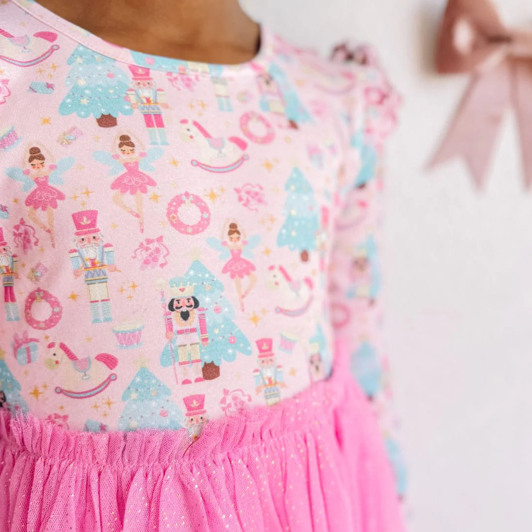 Nutcracker Christmas Long Sleeve Tutu Dress - Sweet Wink