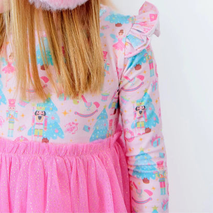 Nutcracker Christmas Long Sleeve Tutu Dress - Sweet Wink