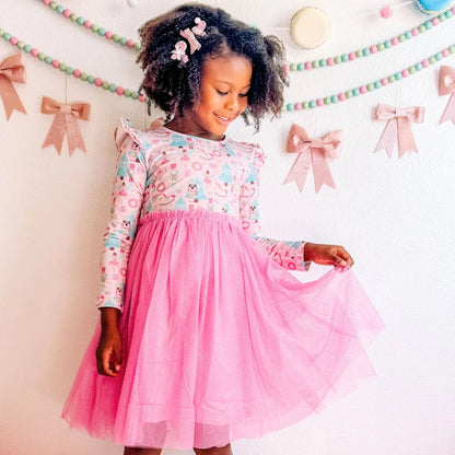 Nutcracker Christmas Long Sleeve Tutu Dress - Sweet Wink