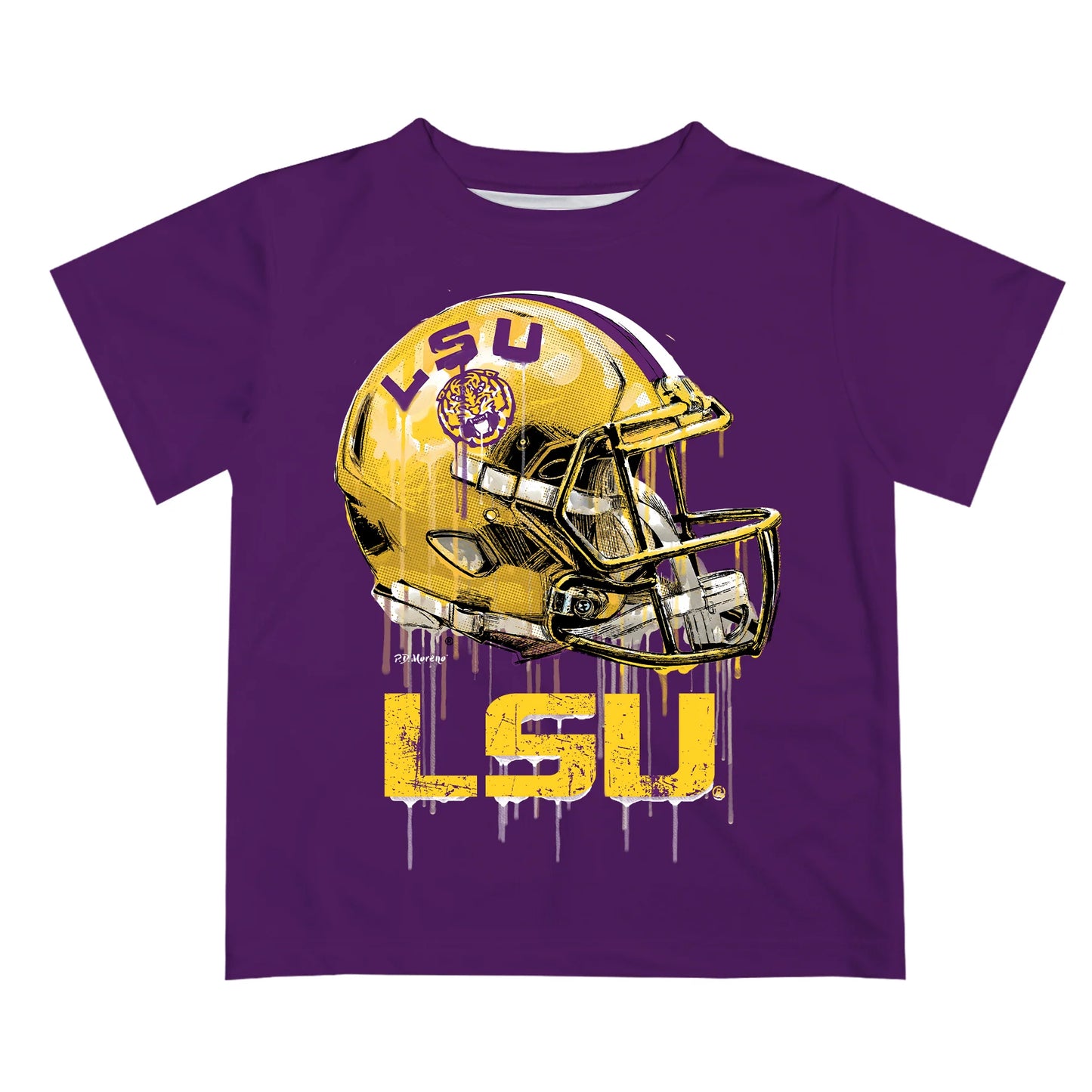 Vive La Fete - LSU Tigers Dripping Football Helmet - Purple