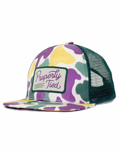 Properly Tied - Sportsman Trucker Hat Mardi Gras Camo