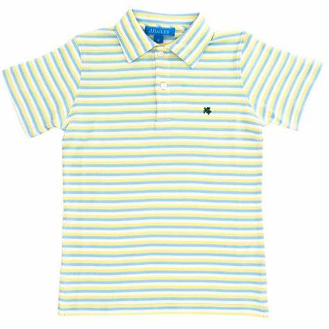 J. Bailey- Stripe Polo - Oasis (Yellow/Blue)