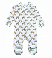 Baby Loren - Tractors + Puppies Zipper Footie