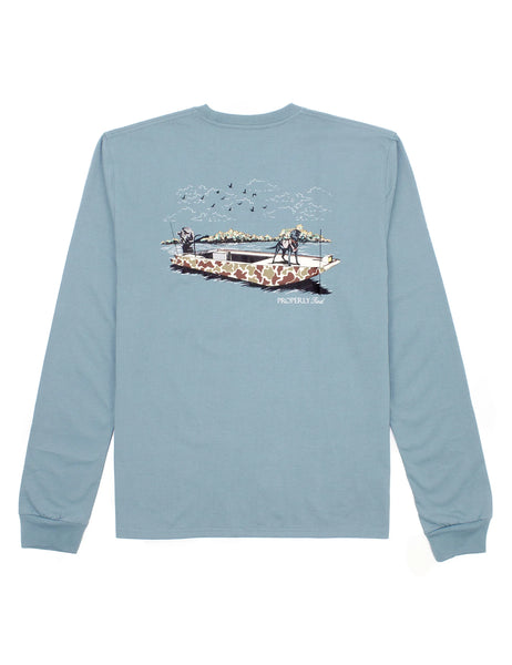 Properly Tied - Boat Ride LS Steel Blue