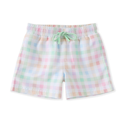 Swoon Baby- Plaid Swim Trunk