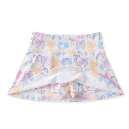 Swoon Baby- Spring Bows Tennis Skirt With Blue Tank