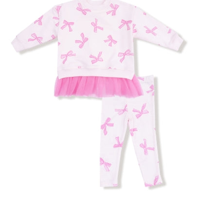 Angel Dear -  Pretty Bows Sweatshirt / Ribbed Legging