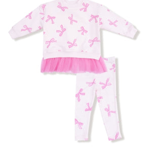Angel Dear -  Pretty Bows Sweatshirt / Ribbed Legging