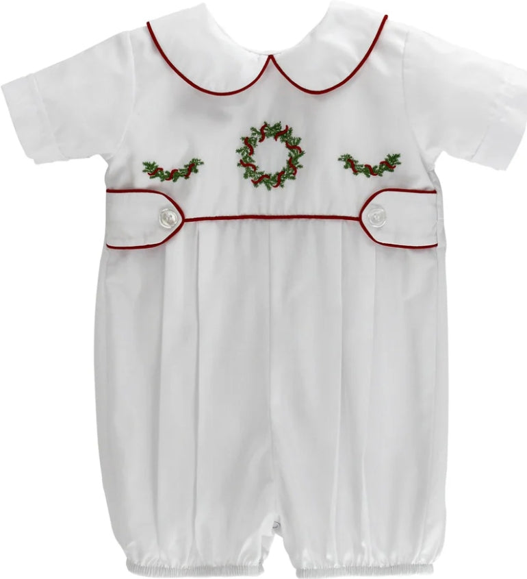 Bailey Boys - White Wreath Dressy Bubble Short