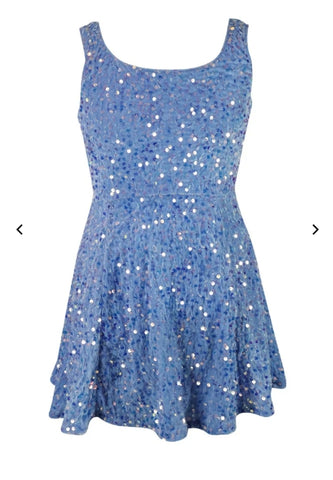Flowers By Zoe - Blue Velvet Sequin Dress