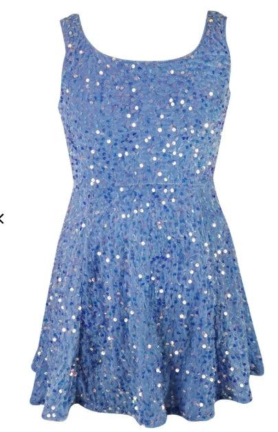 Flowers By Zoe - Blue Velvet Sequin Dress