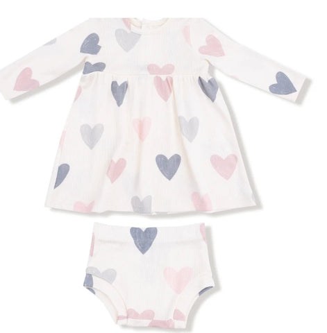 Angel Dear - Hearts Simple Dress + Bloomer