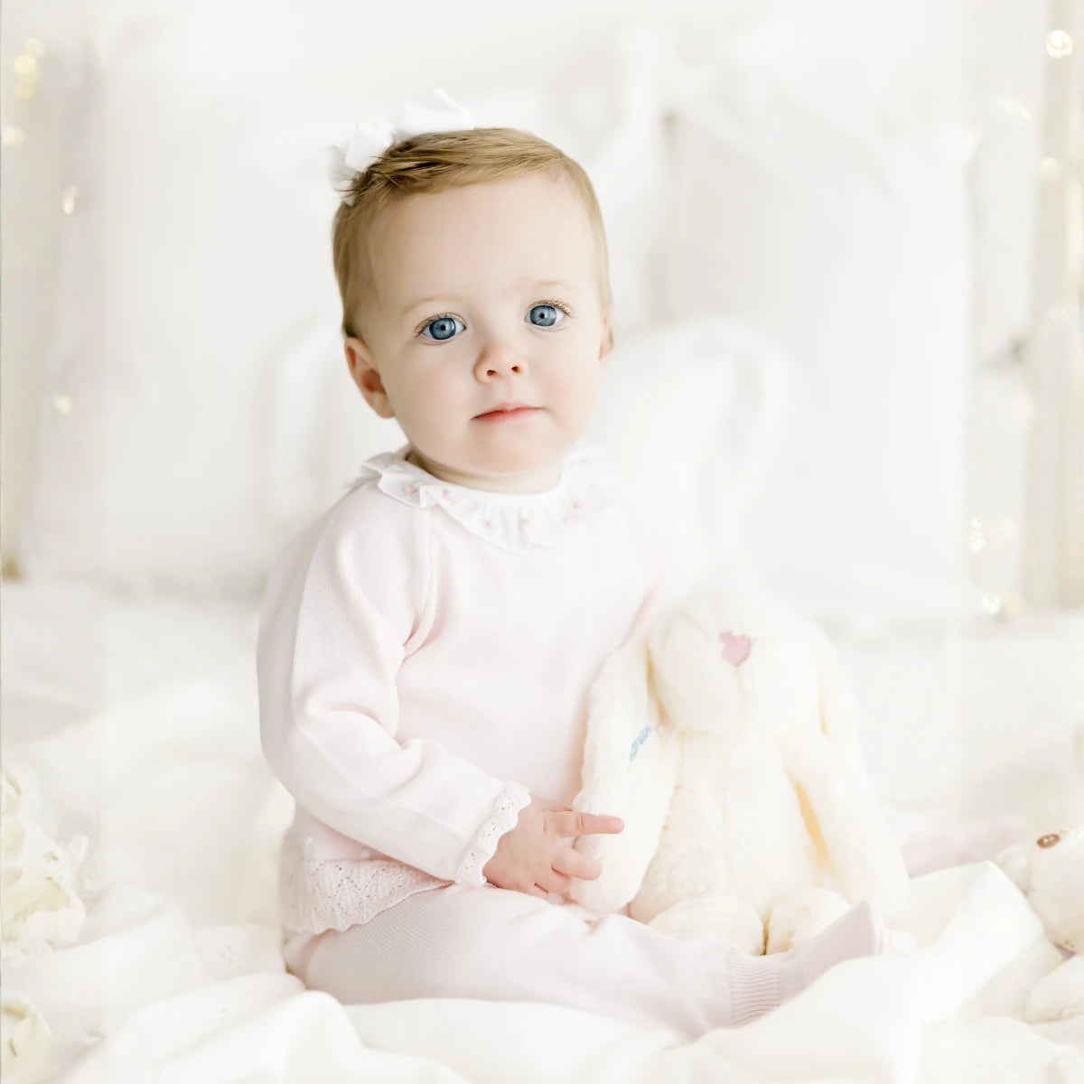 Feltman Brothers - Rose Ruffle Collar Knit Set-Pink