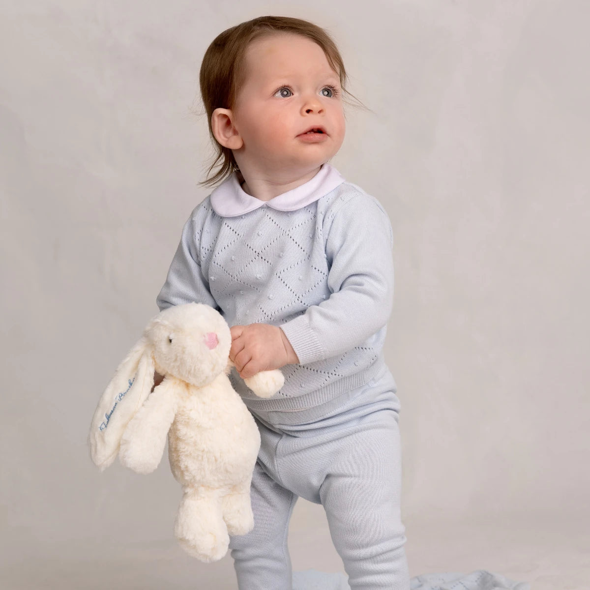 Feltman Brothers-Peter Pan Diamond Knit Set-Blue