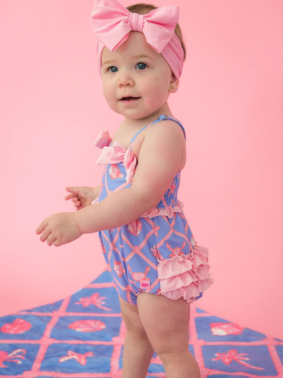 Ruffle Butts - Tropical Trellis One Piece Swimsuit Bubble