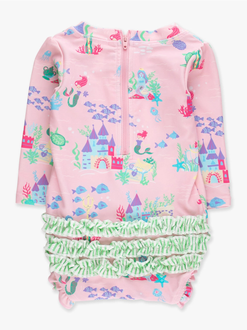 RuffleButts - Atlantis Mermaids L/S Swimsuit