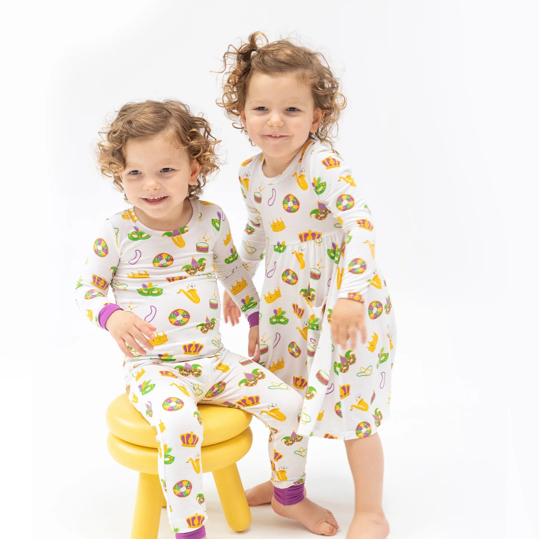 Angel Dear - Mardi Gras Long Sleeve Pajama Set