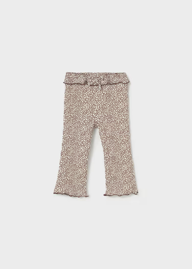 Mayoral - Brown Polka Dot Flare Leggings