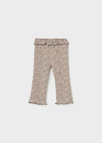 Mayoral - Brown Polka Dot Flare Leggings