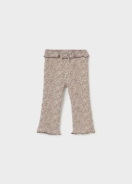 Mayoral - Brown Polka Dot Flare Leggings