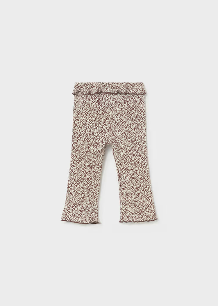 Mayoral - Brown Polka Dot Flare Leggings