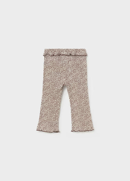 Mayoral - Brown Polka Dot Flare Leggings