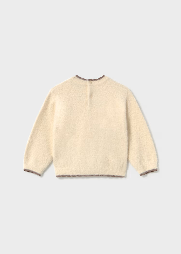 Mayoral - Girl's Fuzzy Bear sweater