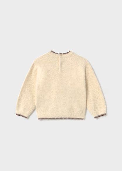 Mayoral - Girl's Fuzzy Bear sweater